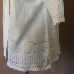 Liz Claiborne White Cardigan Sweater